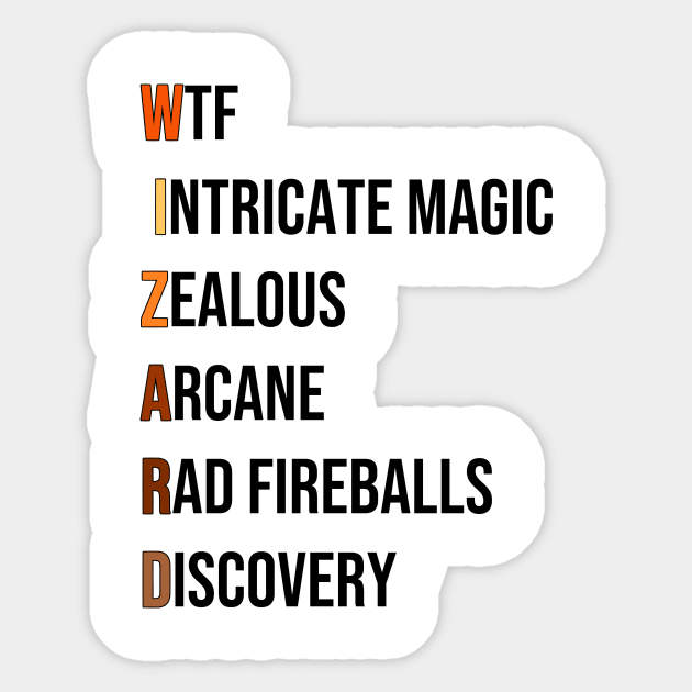 Wizard Mage Class RPG Roleplaying Dungeon Sorcerer Meme Gift Sticker by TellingTales